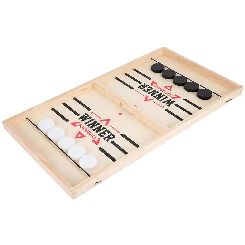 Interactive Foosball and Sling Puck Game Table - Parent-Child Chess and Hockey Toy for Children