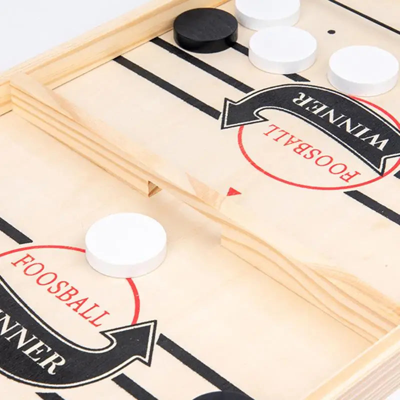 Interactive Foosball and Sling Puck Game Table - Parent-Child Chess and Hockey Toy for Children