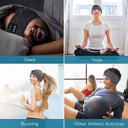 Wireless Bluetooth Sports Sleeping Headband Earphones - Music Eye Mask and Headset for Ultimate Comfort