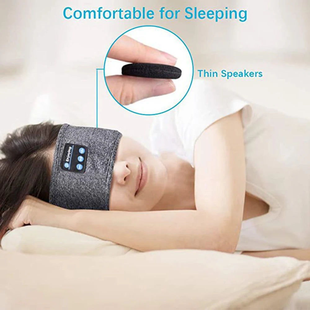 Wireless Bluetooth Sports Sleeping Headband Earphones - Music Eye Mask and Headset for Ultimate Comfort